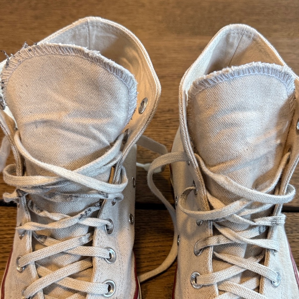 Converse High-Top Sneakers Size M8/W10 - Cream - Picture 8 of 9